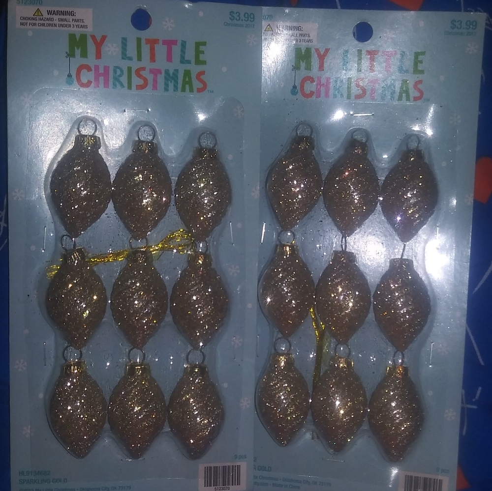2 Pack 18 Count My Little Christmas Oranements